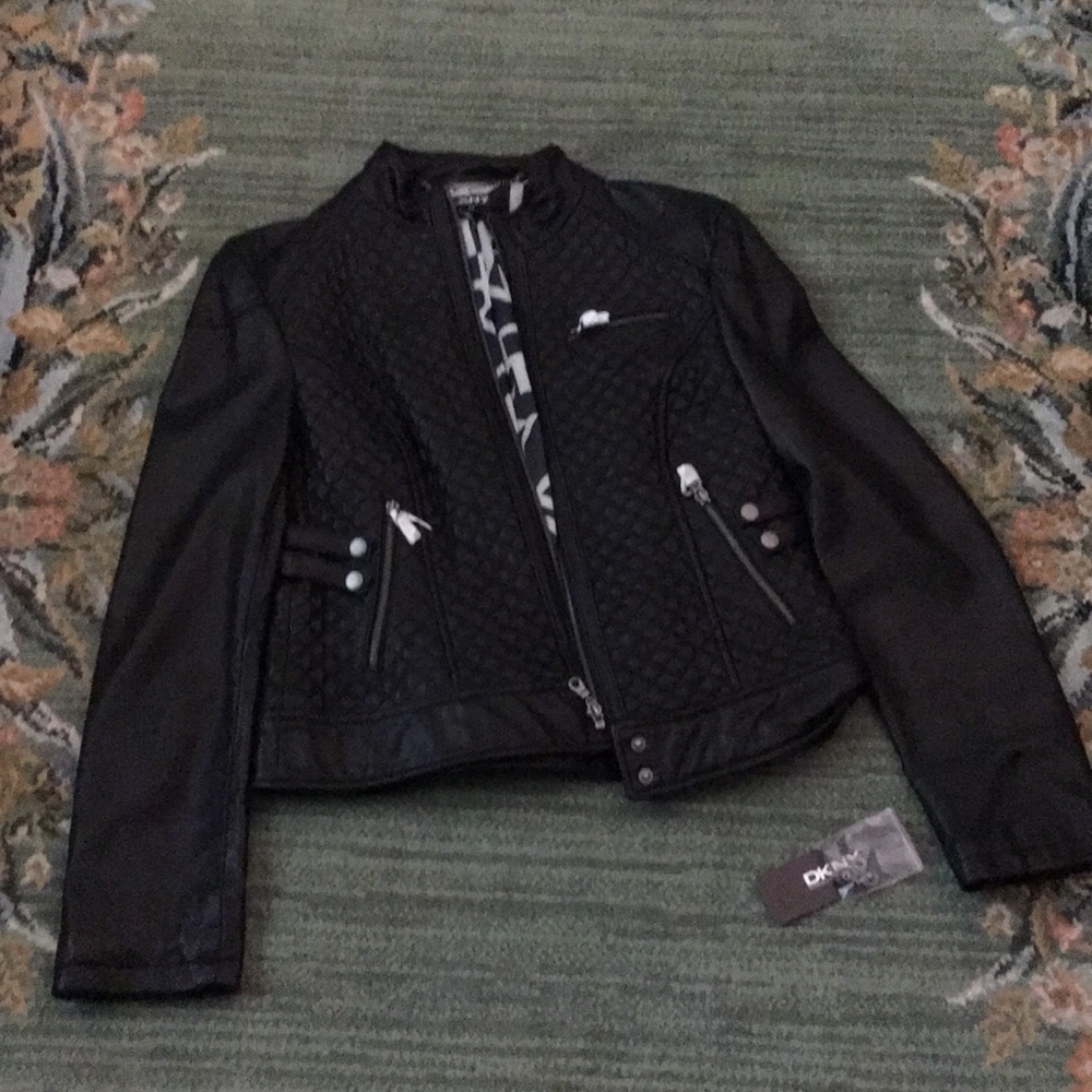 Black leather jacket